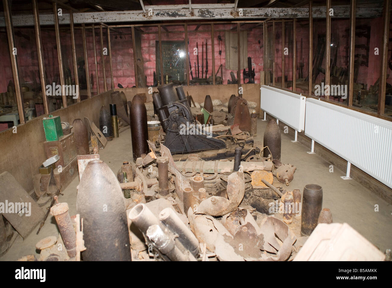 Ersten Weltkrieg Museum im Heiligtum Wood Hill 62 in der Nähe von Ypern, Flandern, Belgien Stockfoto