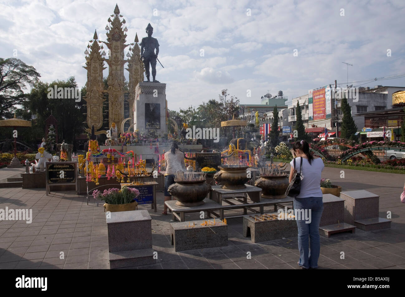 Denkmal am Eingang zum Chiang Rai, Thailand, Südostasien Stockfoto