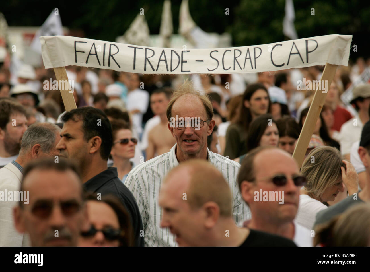 Make Poverty History, Edinburgh 2005 Stockfoto