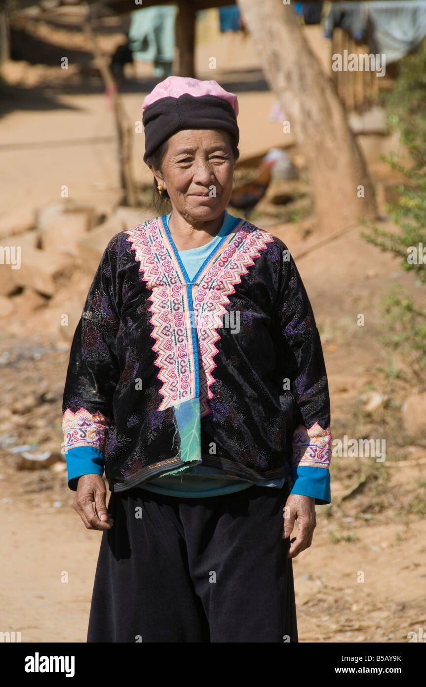 Hmong-Stammes-Leute in Hügel Dorf, Goldenes Dreieck, Thailand, Südostasien Stockfoto