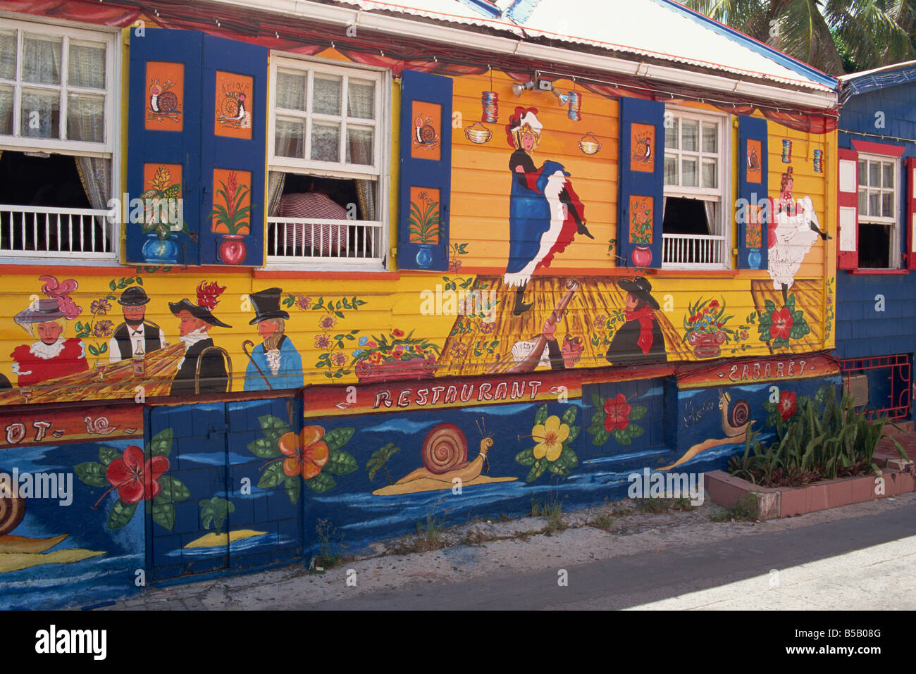 Restaurant l ' Escargot, Phillipsburg, St. Maarten, Leeward-Inseln, West Indies, Karibik, Mittelamerika Stockfoto