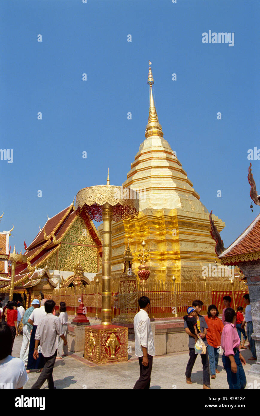 Wat Phra, die Doi Suthep in der Nähe von Chiang Mai Thailand Südostasien Asien Stockfoto