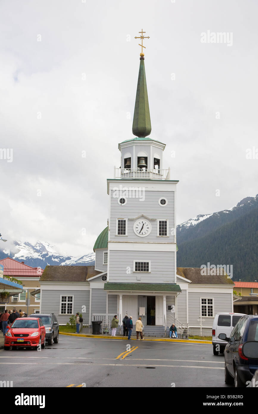 Saint Michael Russisch-orthodoxe Kirche in der Innenstadt von Sitka, Alaska Stockfoto