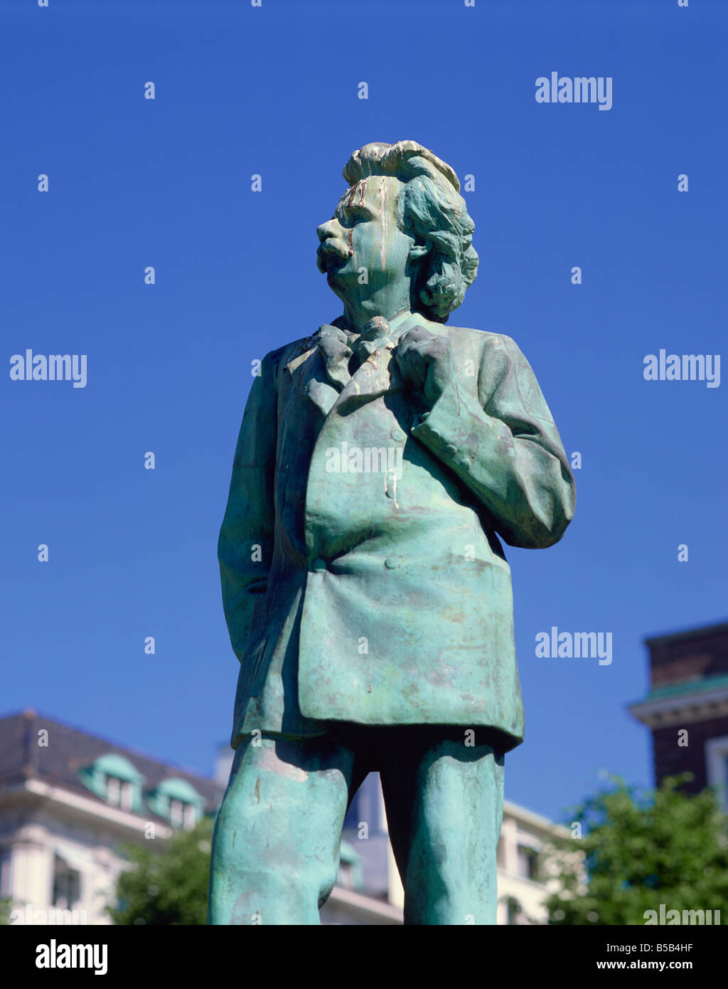 Statue des Komponisten Edvard Grieg Bergen Norwegen Skandinavien Europa Stockfoto