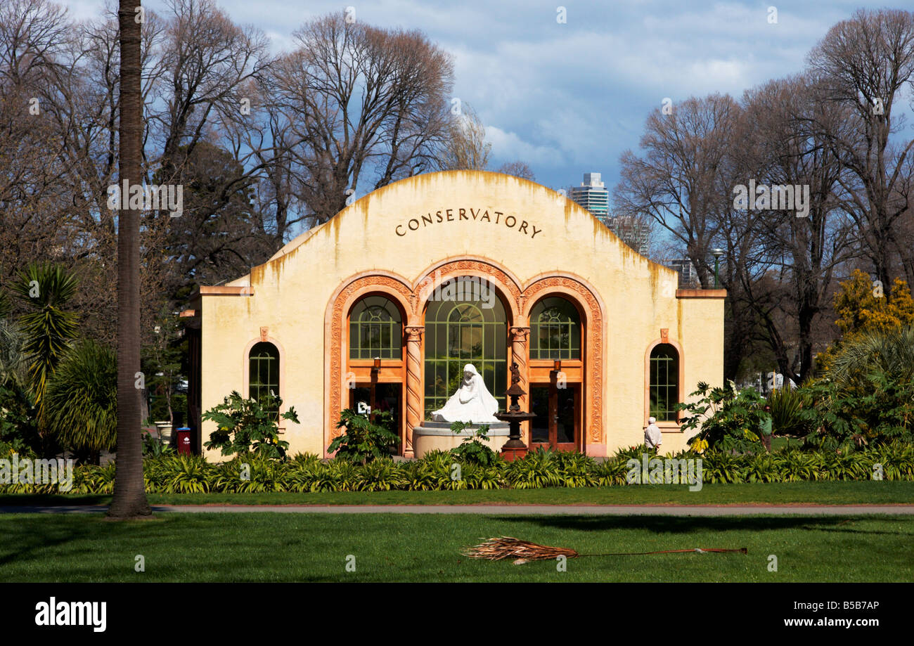 Konservatorium in der Fitzroy Gardens Melbourne Victoria. Stockfoto