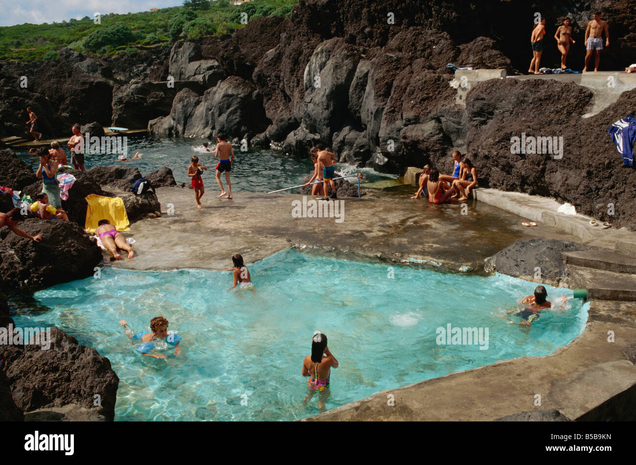 Varadouro bündelt Faial Azoren Portugal Europa Stockfoto