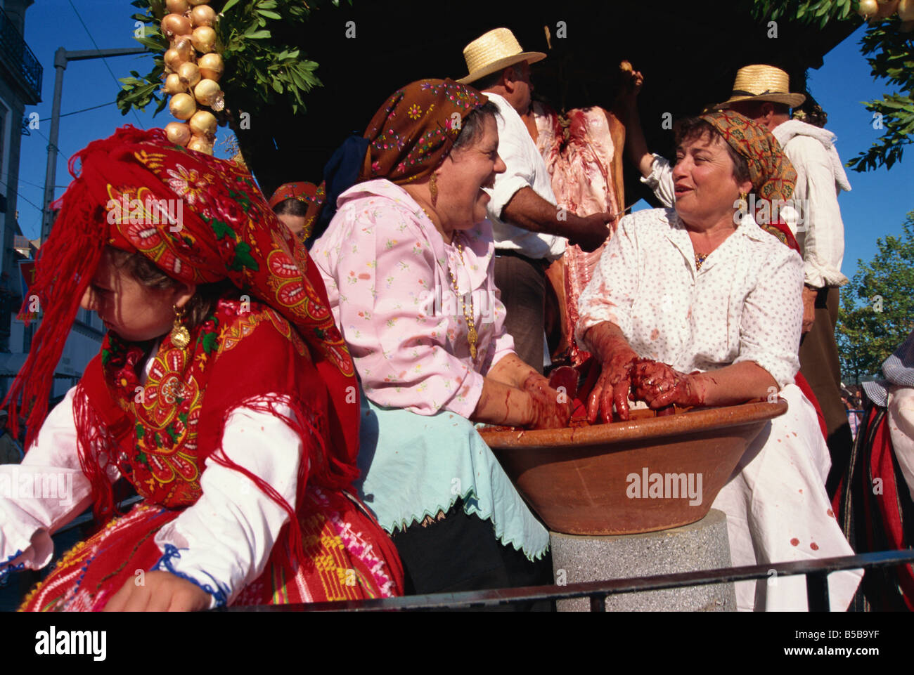 Ethnologische Parade, fest da Seniora d'Agonia, Viana Do Castelo, Minho, Portugal, Europa Stockfoto