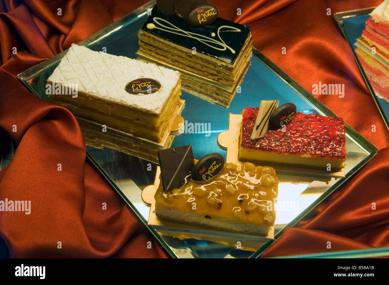 Auswahl an süßem Gebäck Stockfoto