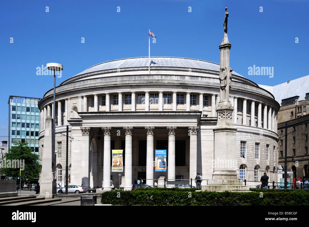 Zentralbibliothek, St. Peter's Square, Manchester, England, Europa Stockfoto