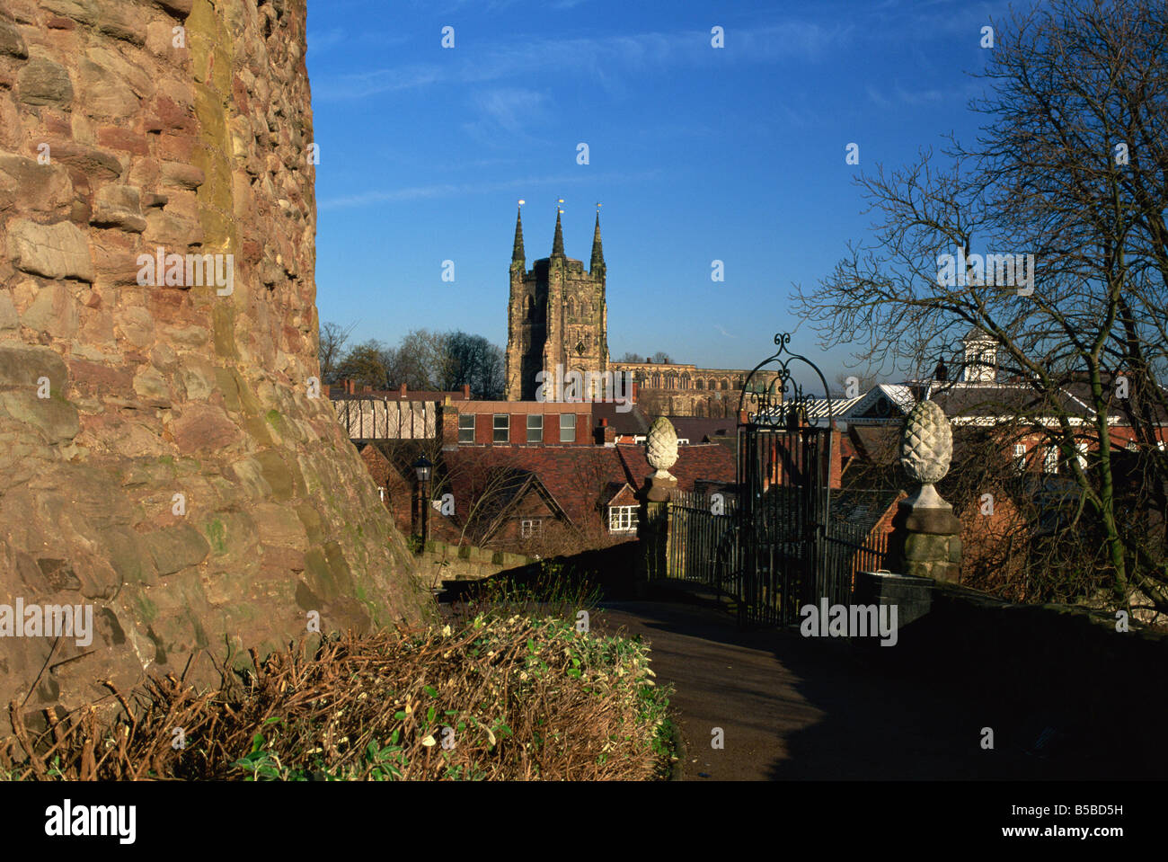 Blick von der Burg Tamworth Staffordshire England England Europa Stockfoto