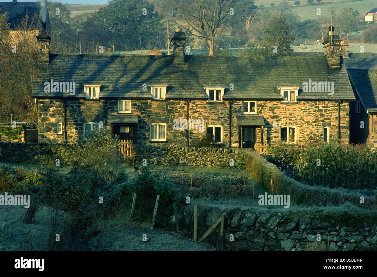 Typisch walisische Häuschen Ysbyty Ifan Gwynedd Wales Großbritannien Europa Stockfoto