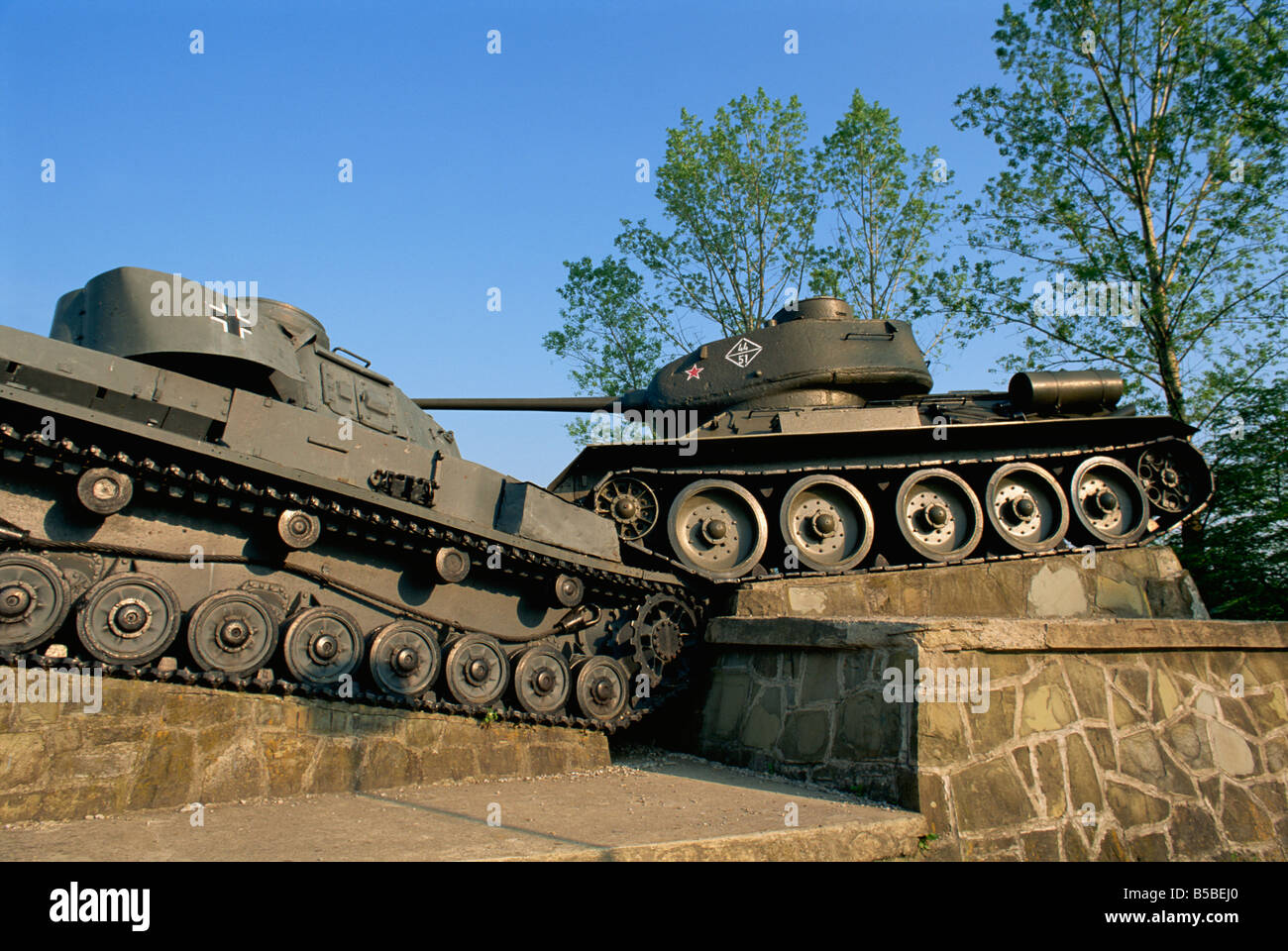 Dem zweiten Weltkrieg Denkmal der Nazi und Russisch Schlacht, Dukla Pass, Deutschland, Europa Stockfoto