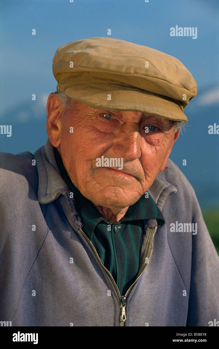 Porträt des älteren Mannes Slowakei Europa J Strachan Stockfoto