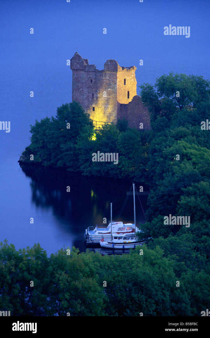 Urquhart Castle, Loch Ness, Highlands, Schottland, Europa Stockfoto
