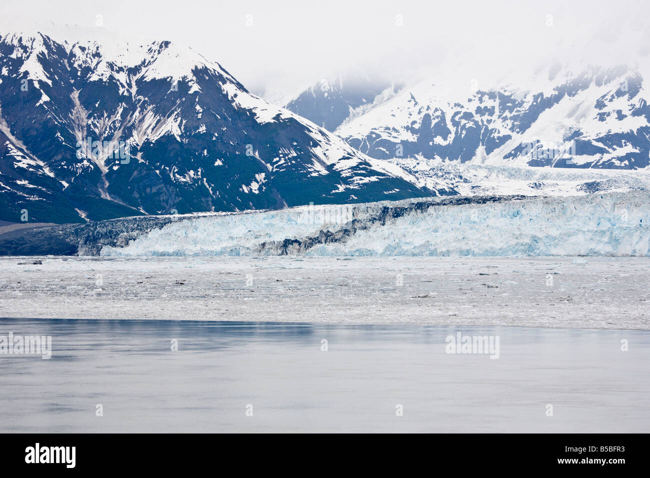 Hubbard und Valerie Gletscher fließen zusammen in Ernüchterung Bay und Yakutat Bay in Alaska und Yukon Kanada Stockfoto