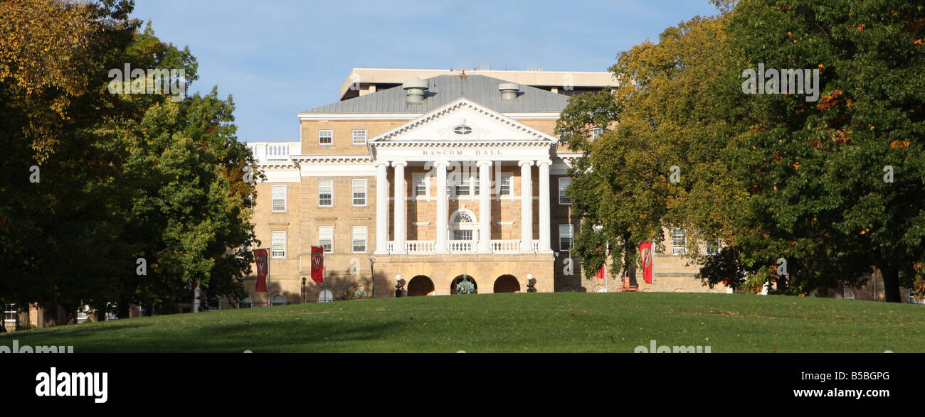 Bascom Hall Madison Wisconsin UW Stockfoto