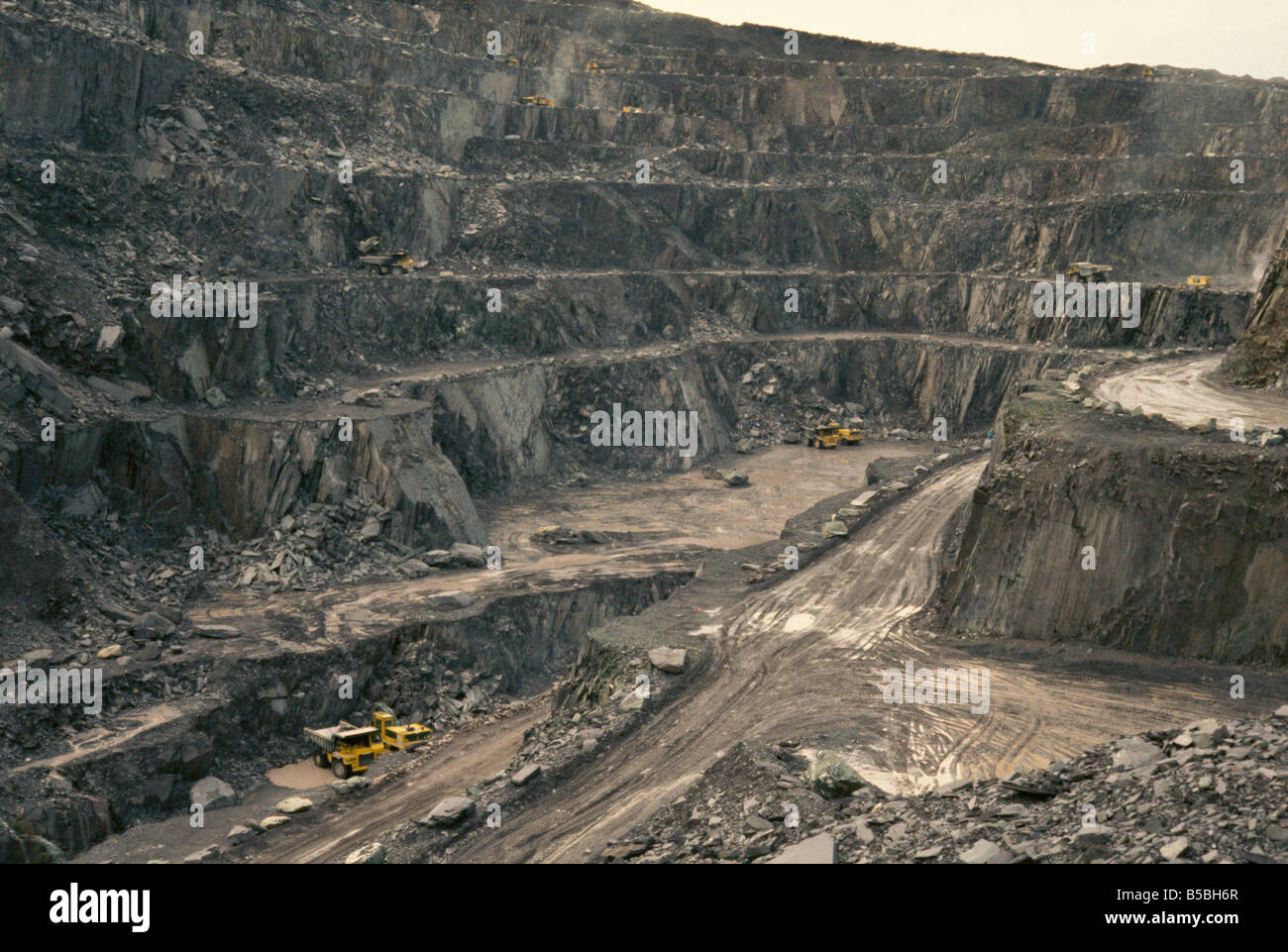 Penrhyn-Steinbruch der größte Schieferbergwerk in Wales Bethesda Snowdonia North Wales Wales Großbritannien Europa Stockfoto