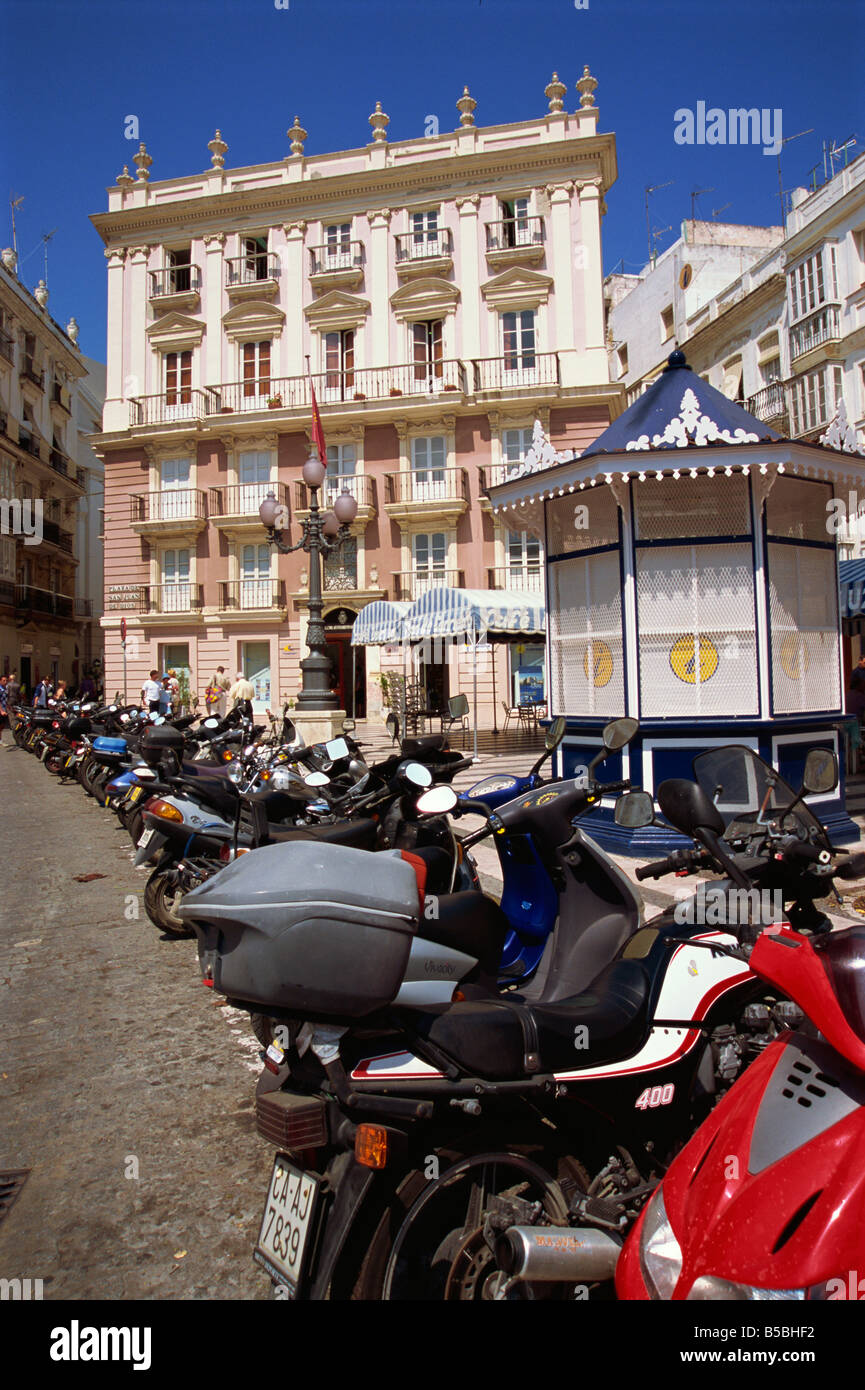 Vespas Cadiz Andalusien Spanien Europa Stockfoto