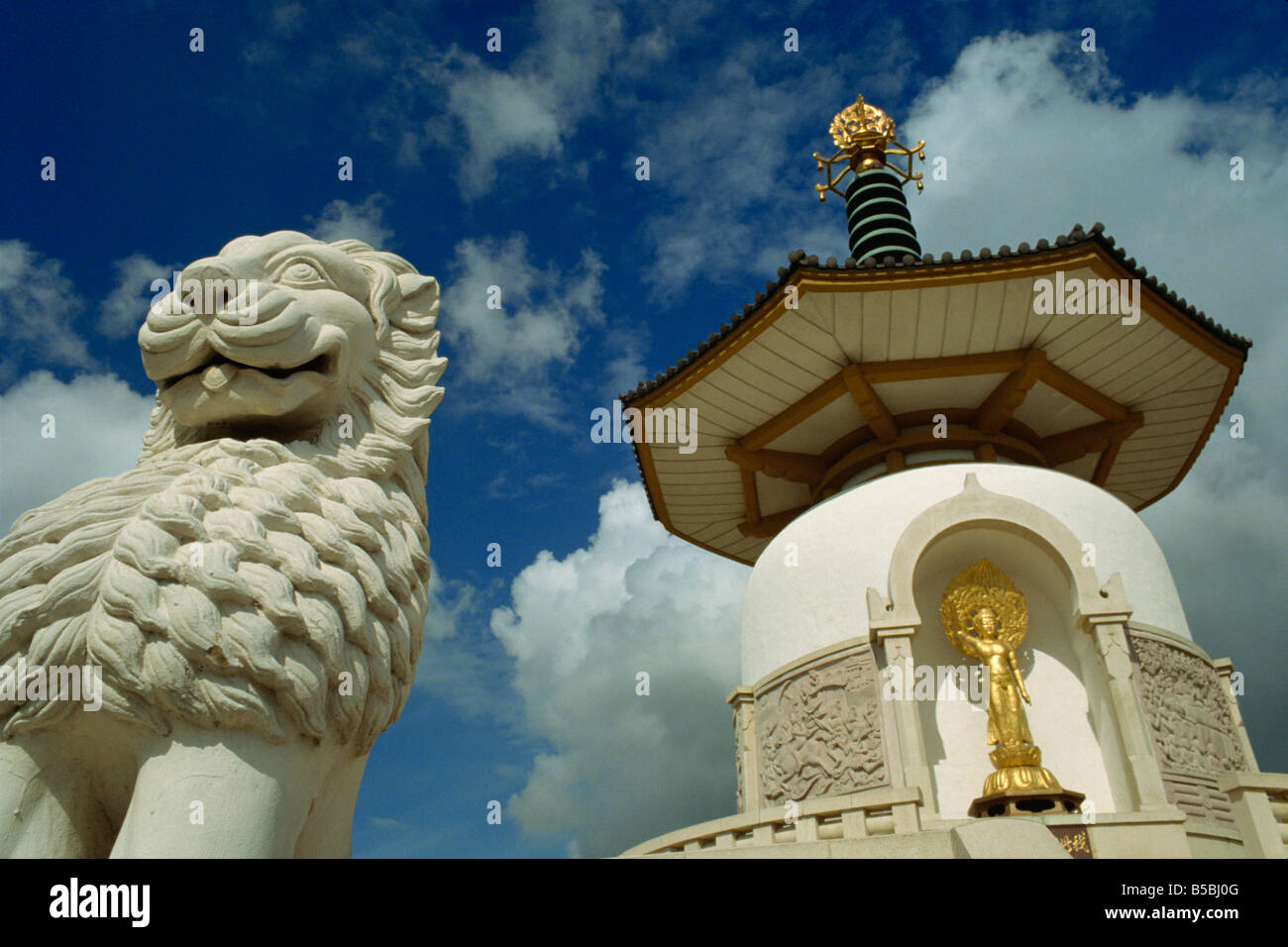 Buddhist Peace Pagoda, Milton Keynes, Buckinghamshire, England, Europa Stockfoto