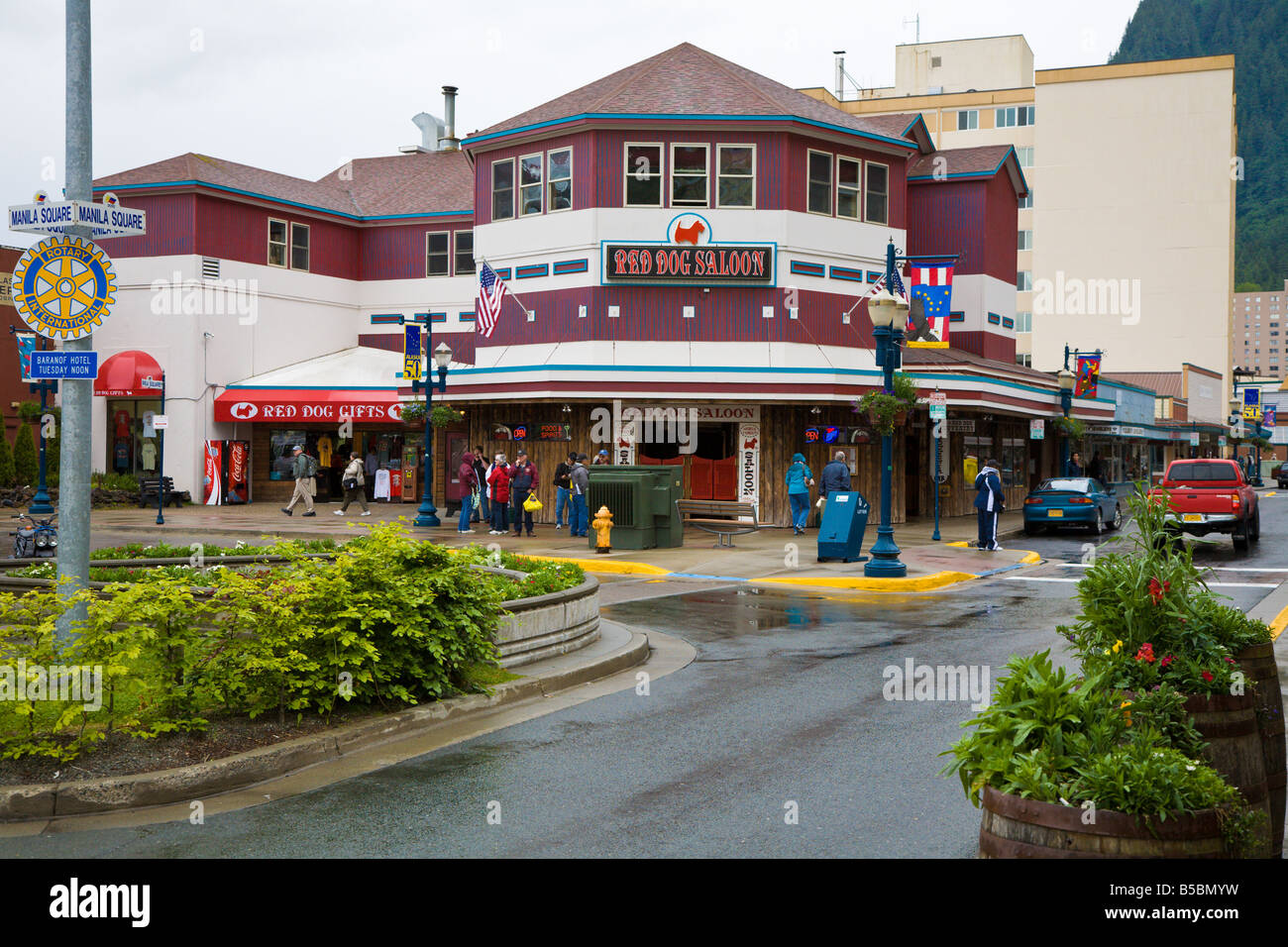 Berühmten Red Dog Saloon in der Nähe von cruise Port in Juneau, Alaska Stockfoto