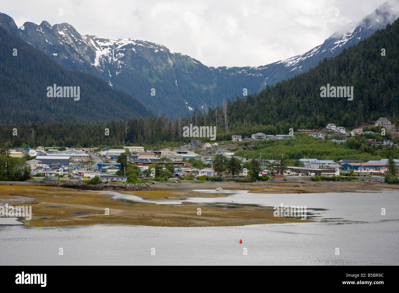 Gemeinde an der Küste in Sitka, Alaska Stockfoto