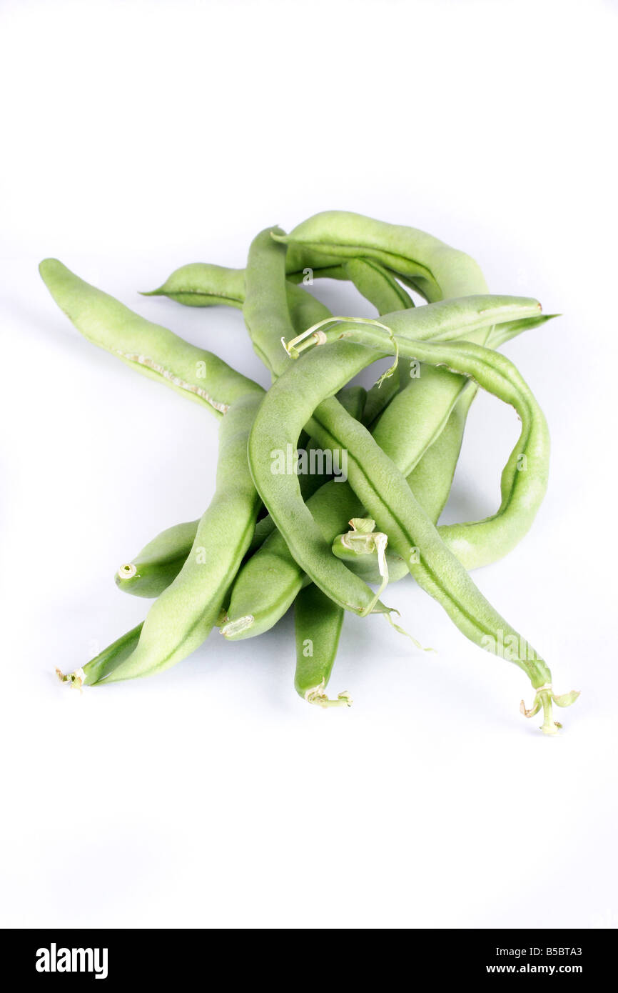 frische grüne Bohnen Stockfoto