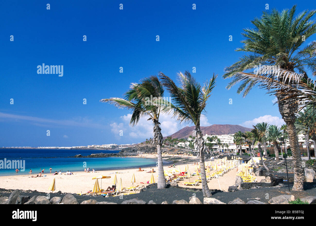 Playa Flamingo Lanzarote-Kanarische Inseln-Spanien Stockfoto