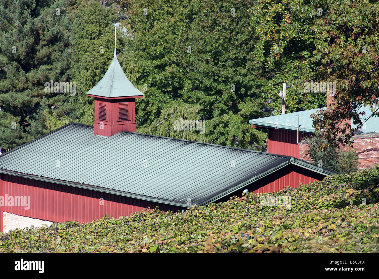 Die Kellerei-Gebäude an der Stone Hill Winery Herman Missouri Stockfoto