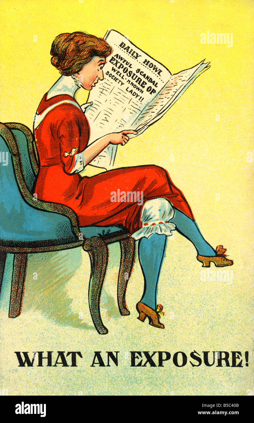 1914-comic-Kunst Postkarte 1910er Jahre nur zur redaktionellen Nutzung Stockfoto