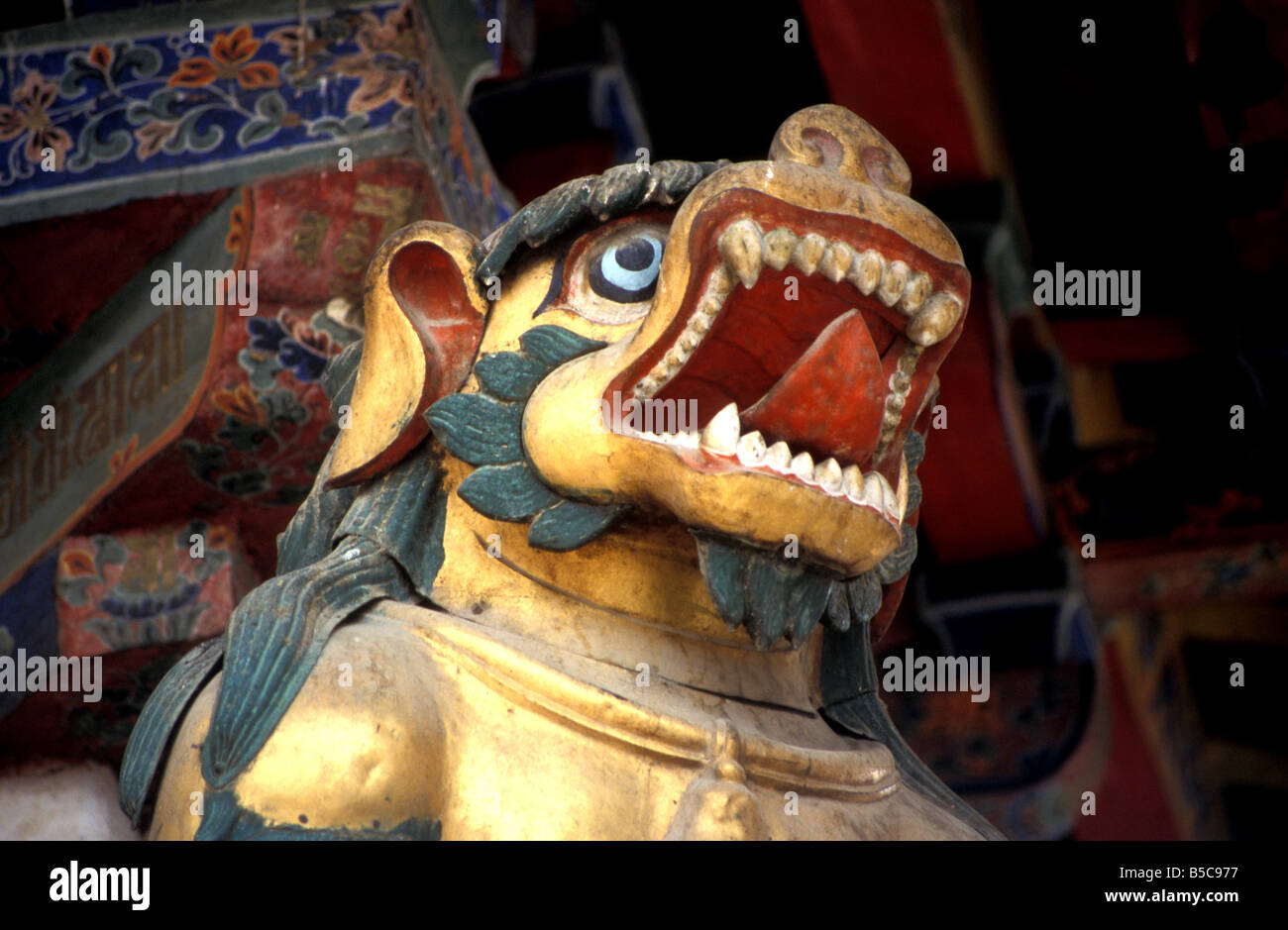 Dach Wächter Jokhang Lhasa tibet Stockfoto