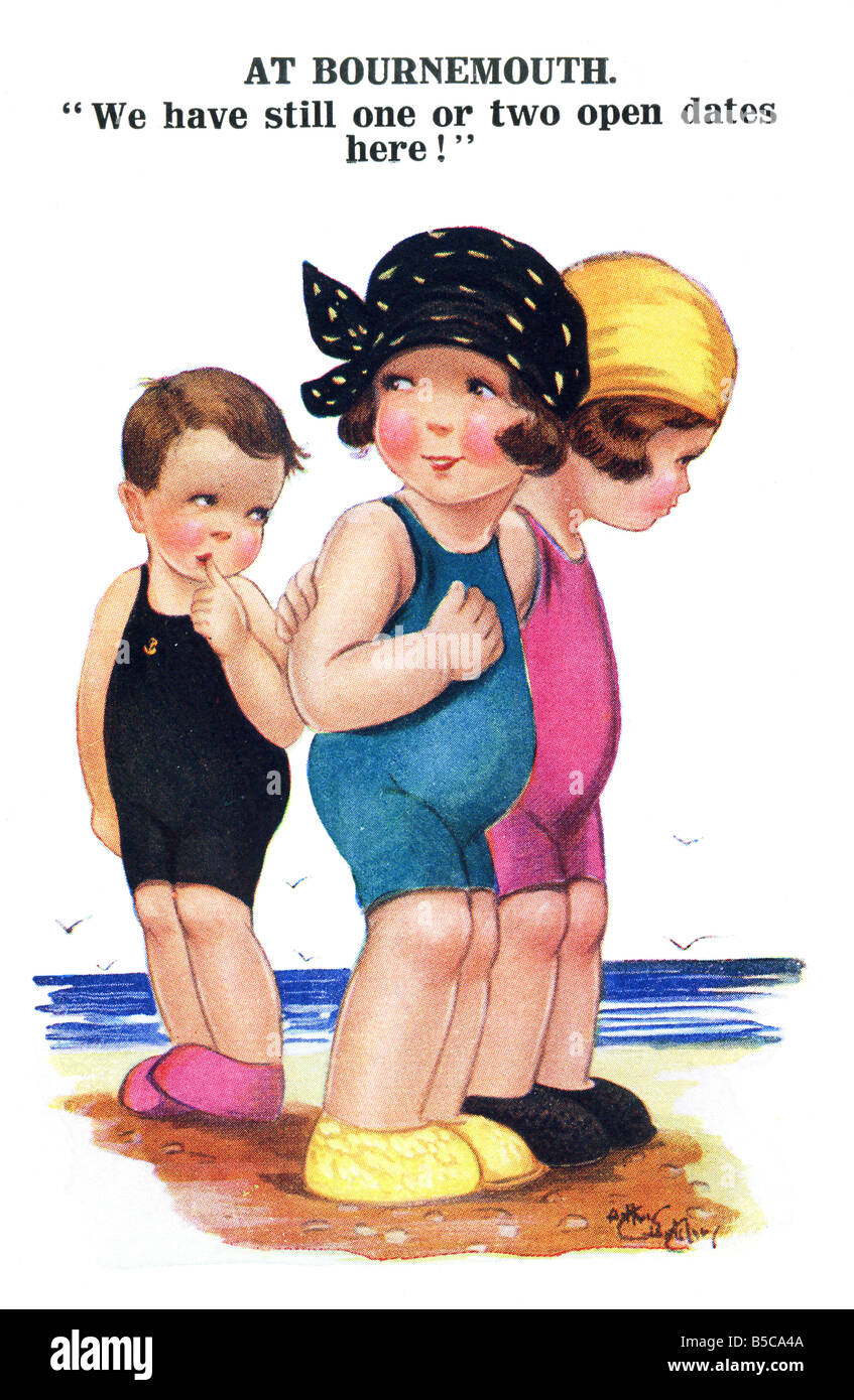 1926 1920s Comic-Kunst Postkarte nur zur redaktionellen Verwendung Stockfoto