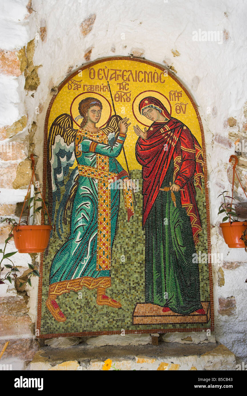 Mosaik Kloster Paleokastritsa Korfu Stockfoto