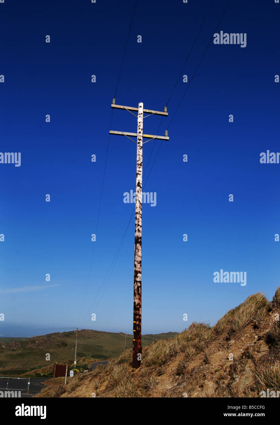 Point Reyes Telegrafenmast, Marin County, Kalifornien, USA Stockfoto