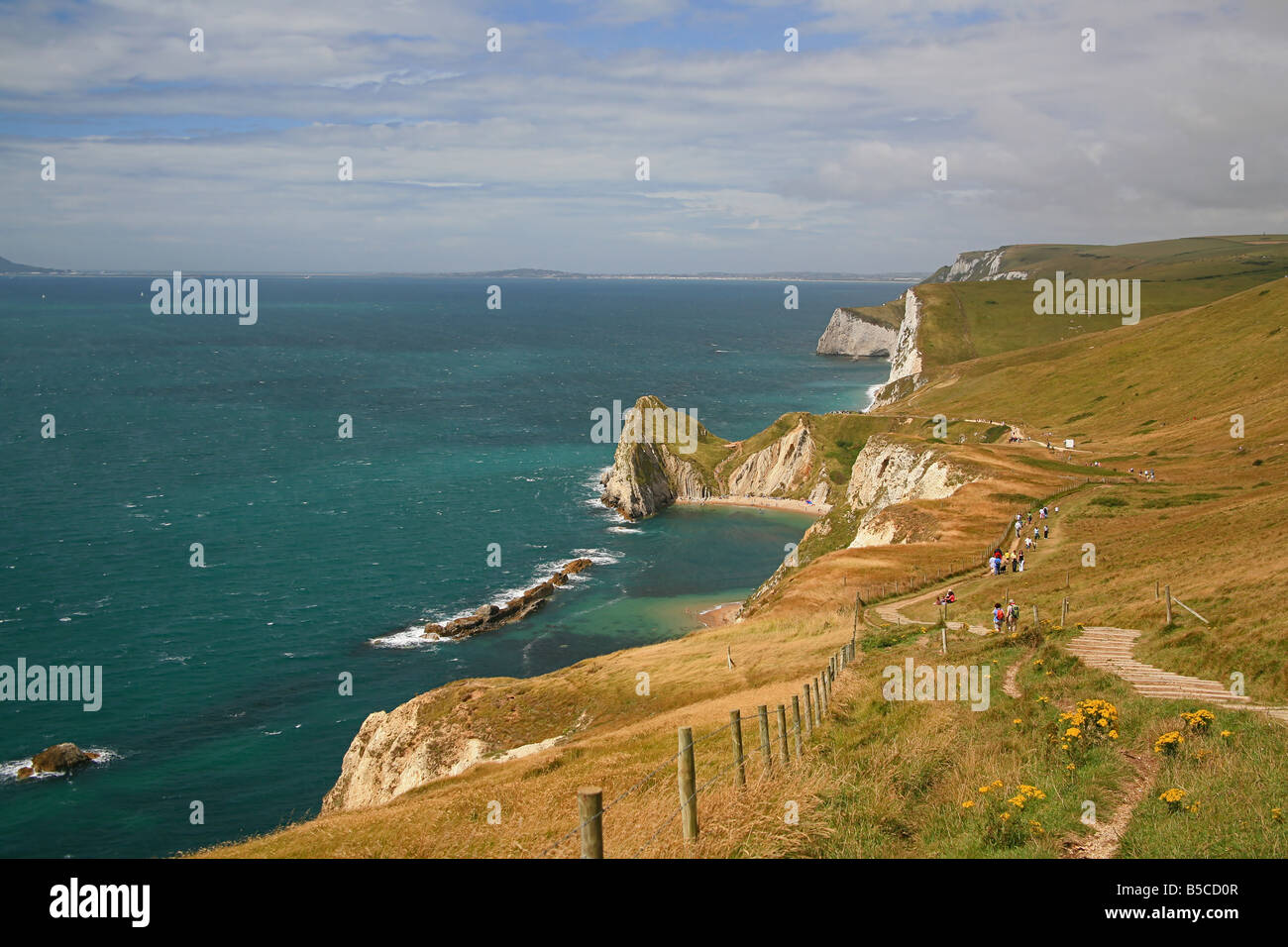 South West Coastal Wanderweg in der Nähe von Durdle Door Dorset England UK Stockfoto