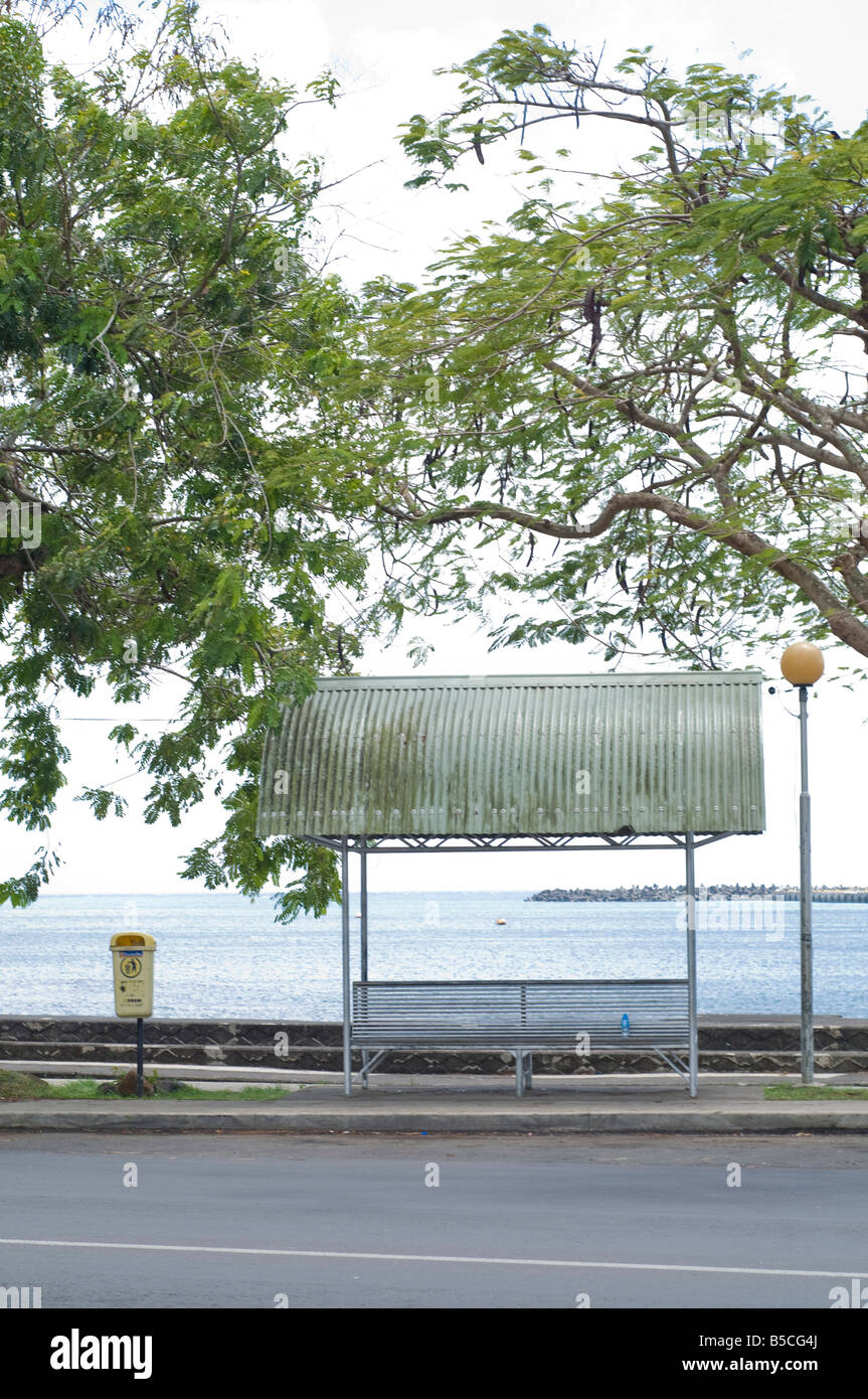 leere Bushaltestelle in Apia, Samoa-Inseln Stockfoto