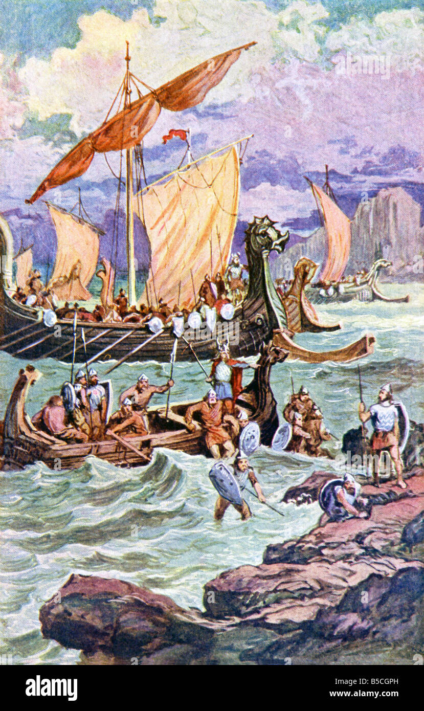 Die Skandinavier sind auch bekannt als Wikinger und gehörten zu den besten Seefahrer und Schiffbauer in der Welt. Stockfoto