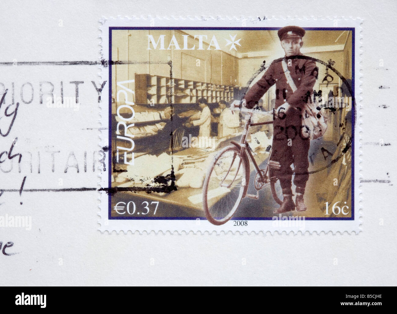 Maltesische Briefmarke Stockfoto