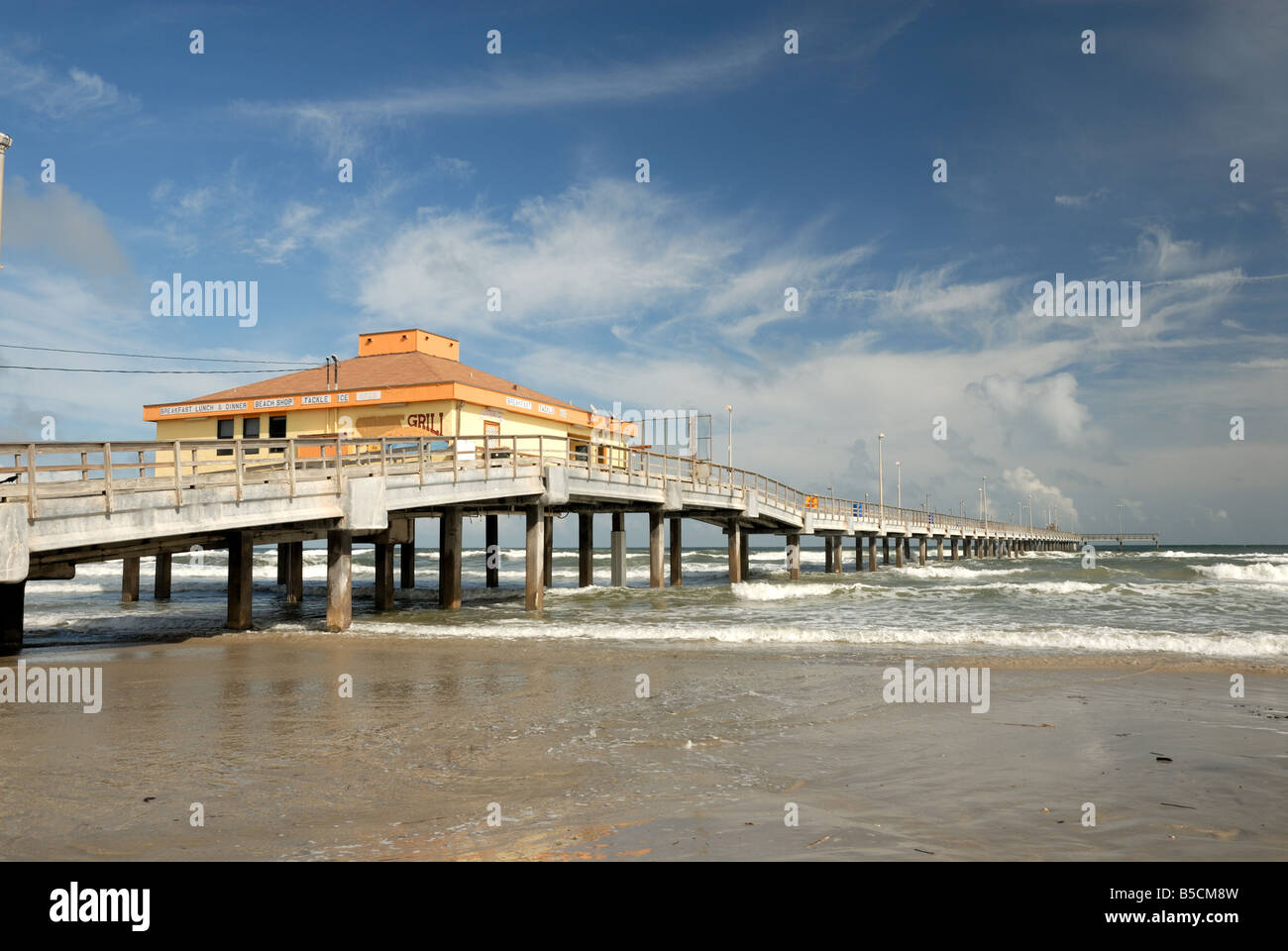 Bob Hall Pier auf Padre Island, Süd-Texas-USA Stockfoto