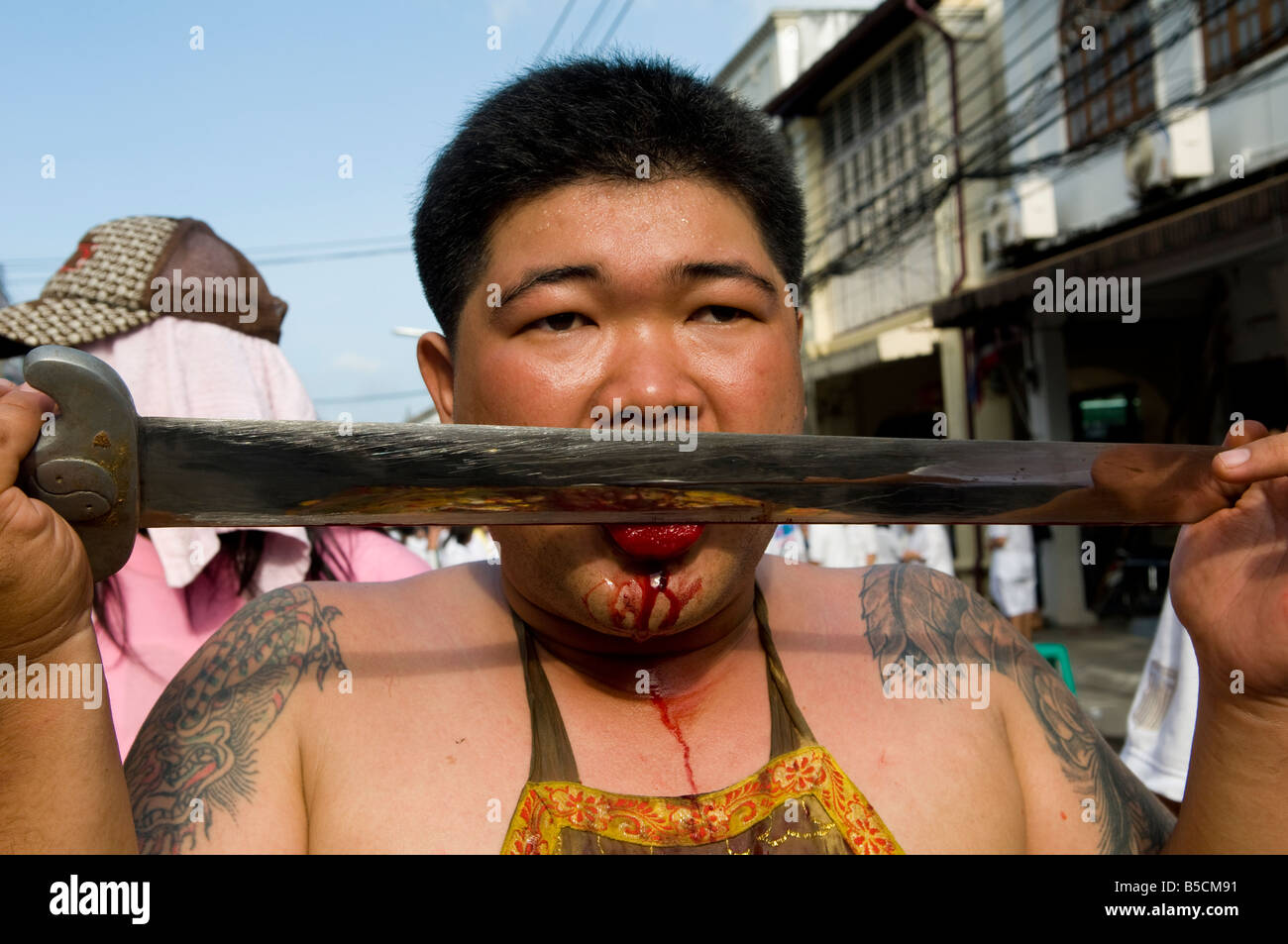 Szenen von Phuket s vegetarische festival Stockfoto