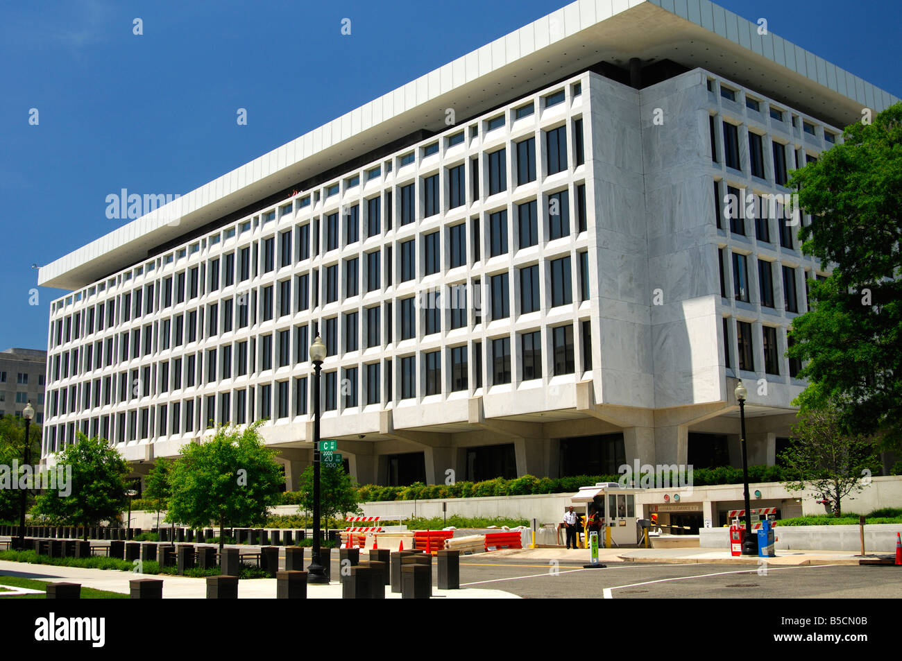 Bürogebäude im Hauptquartier der US-Notenbank Fed, Washington D C, USA Stockfoto