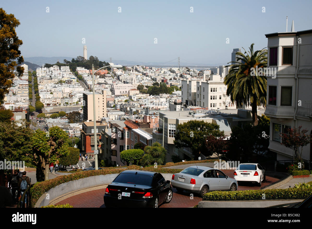 Lombard Street in San Francisco Stockfoto