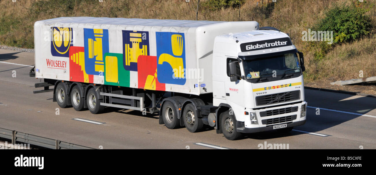 Sanitär Grafik auf Seite des Wolseley artikuliert Lieferung Anhänger Stockfoto Sanitär Grafik auf Seite des Wolseley artikuliert Lieferung Anhänger Stockfoto