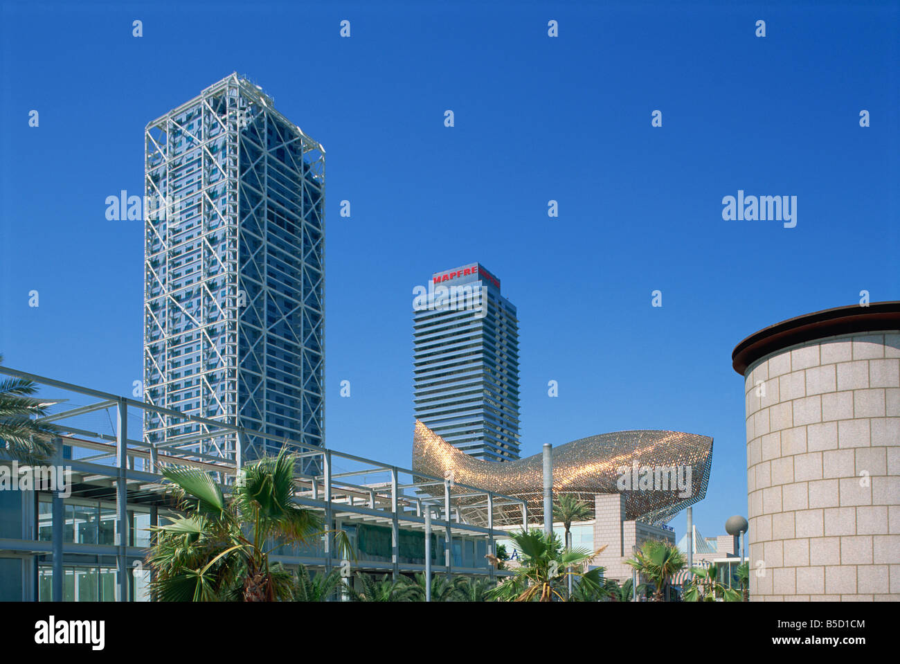 Das Hotel Arts, Port Olimpic, Barcelona, Katalonien, Spanien, Europa Stockfoto