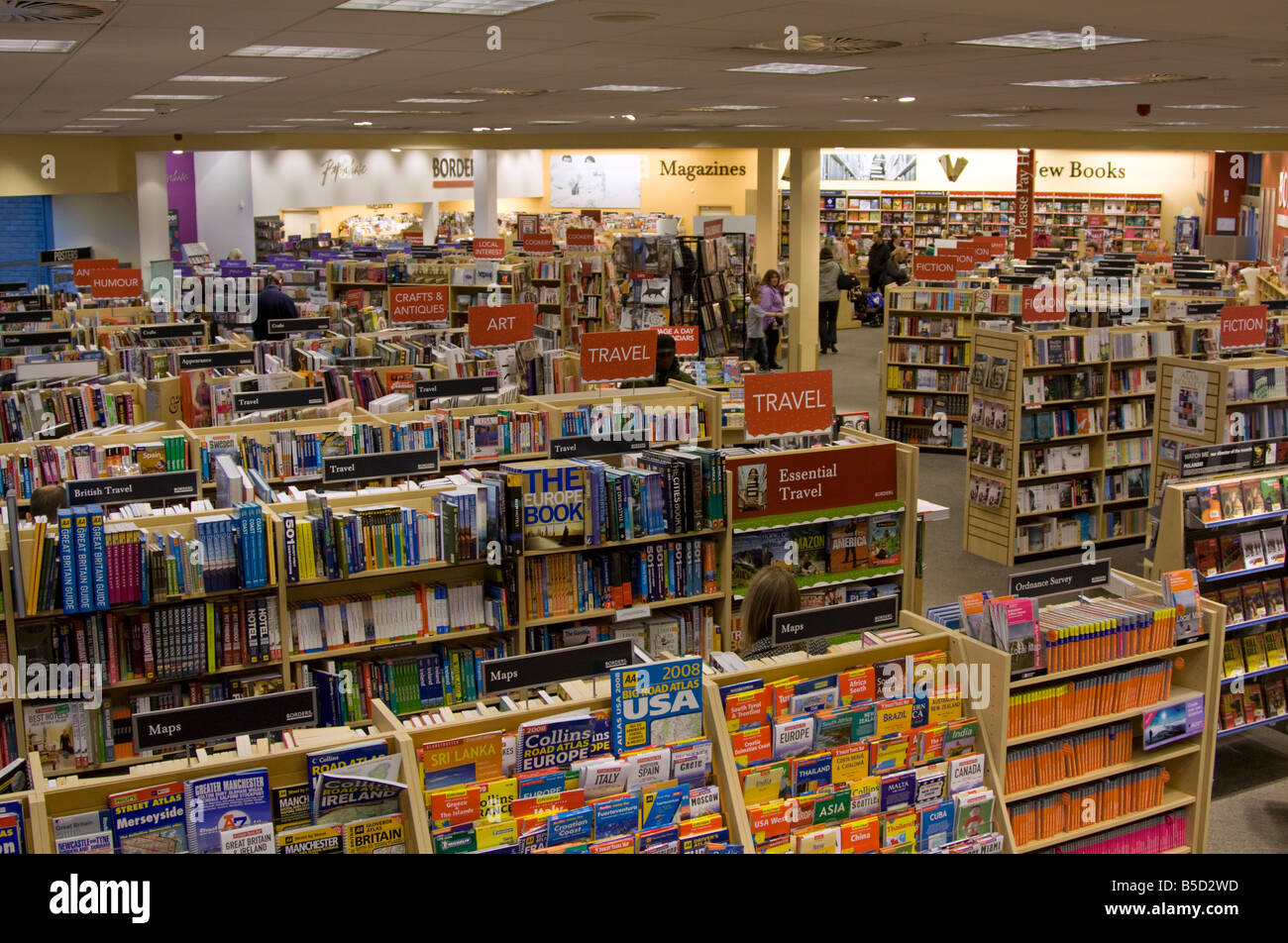 Grenzen-Buchhandlung (jetzt geschlossen) Milton Keynes - Böcke Stockfoto