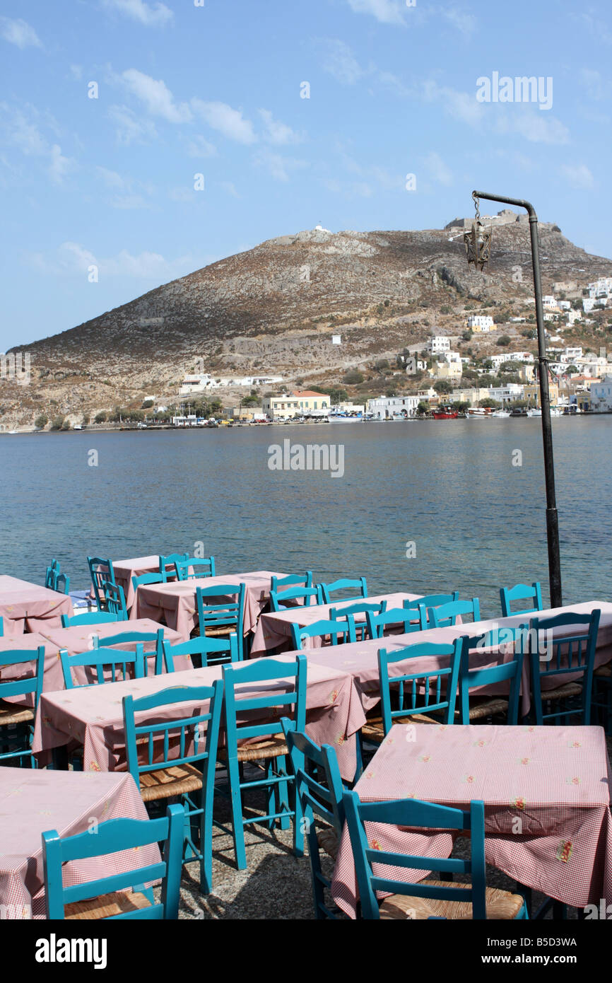 traditionelle griechische Taverne Leros Insel Dodekanes Griechenland Stockfoto