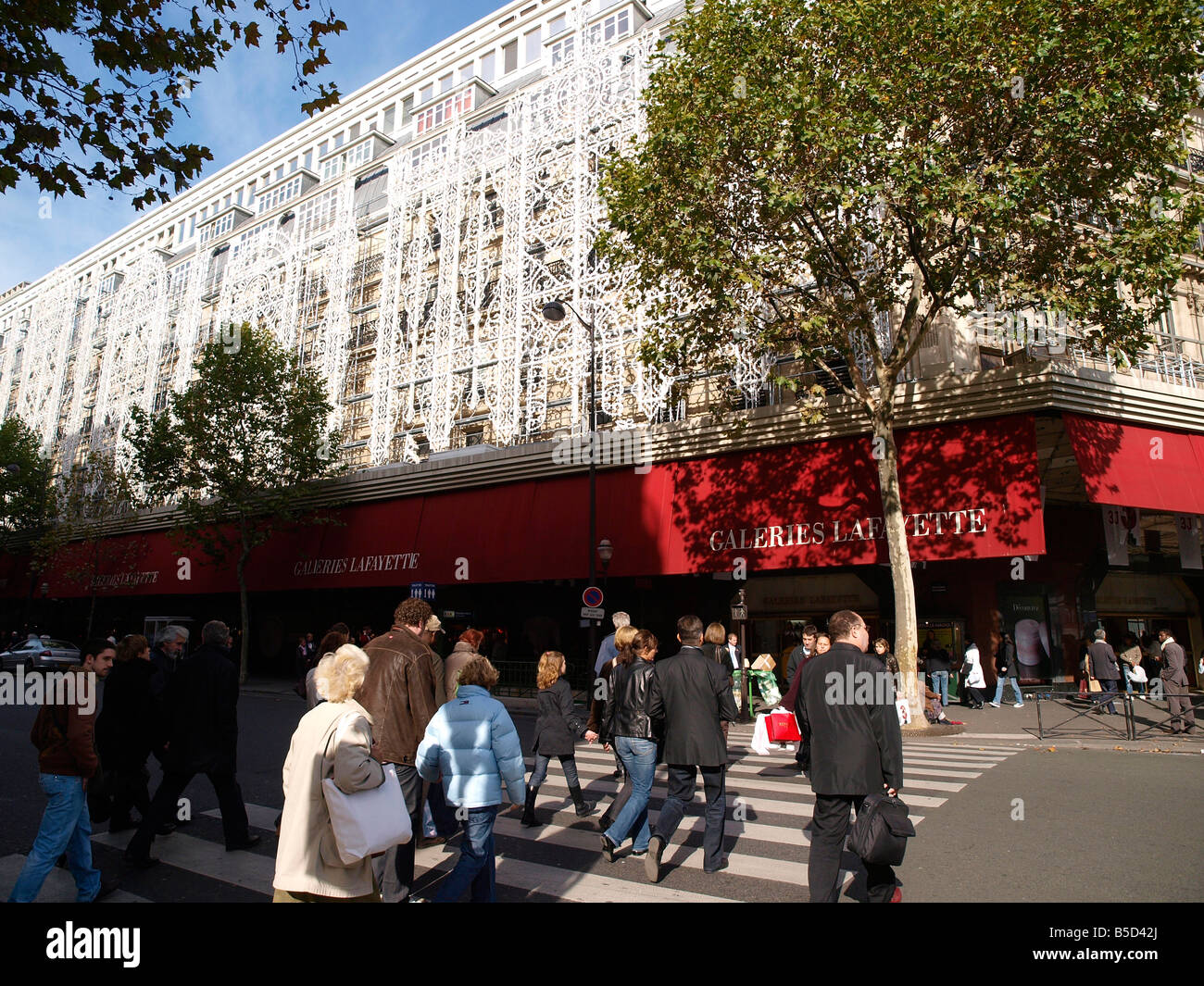 Galeries Lafayette Dept Store Paris Frankreich Stockfoto