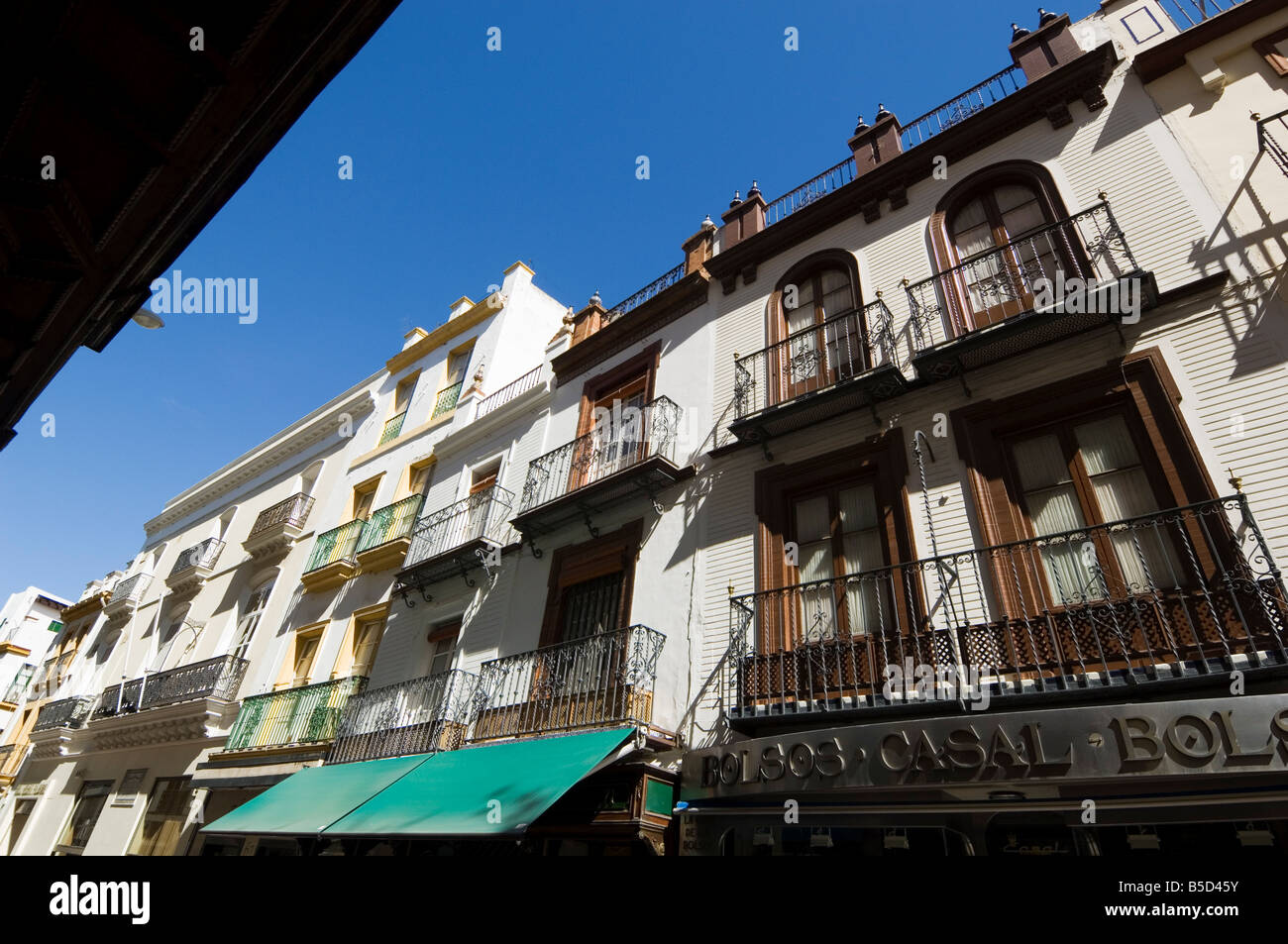 Main shopping District, Sierpes Street, Sevilla, Andalusien, Spanien, Europa Stockfoto