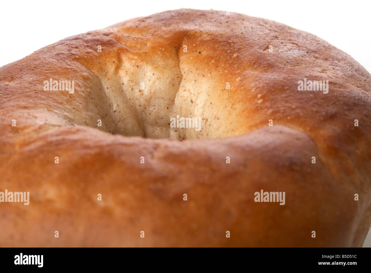 Zimt und Rosinen bagel Stockfoto