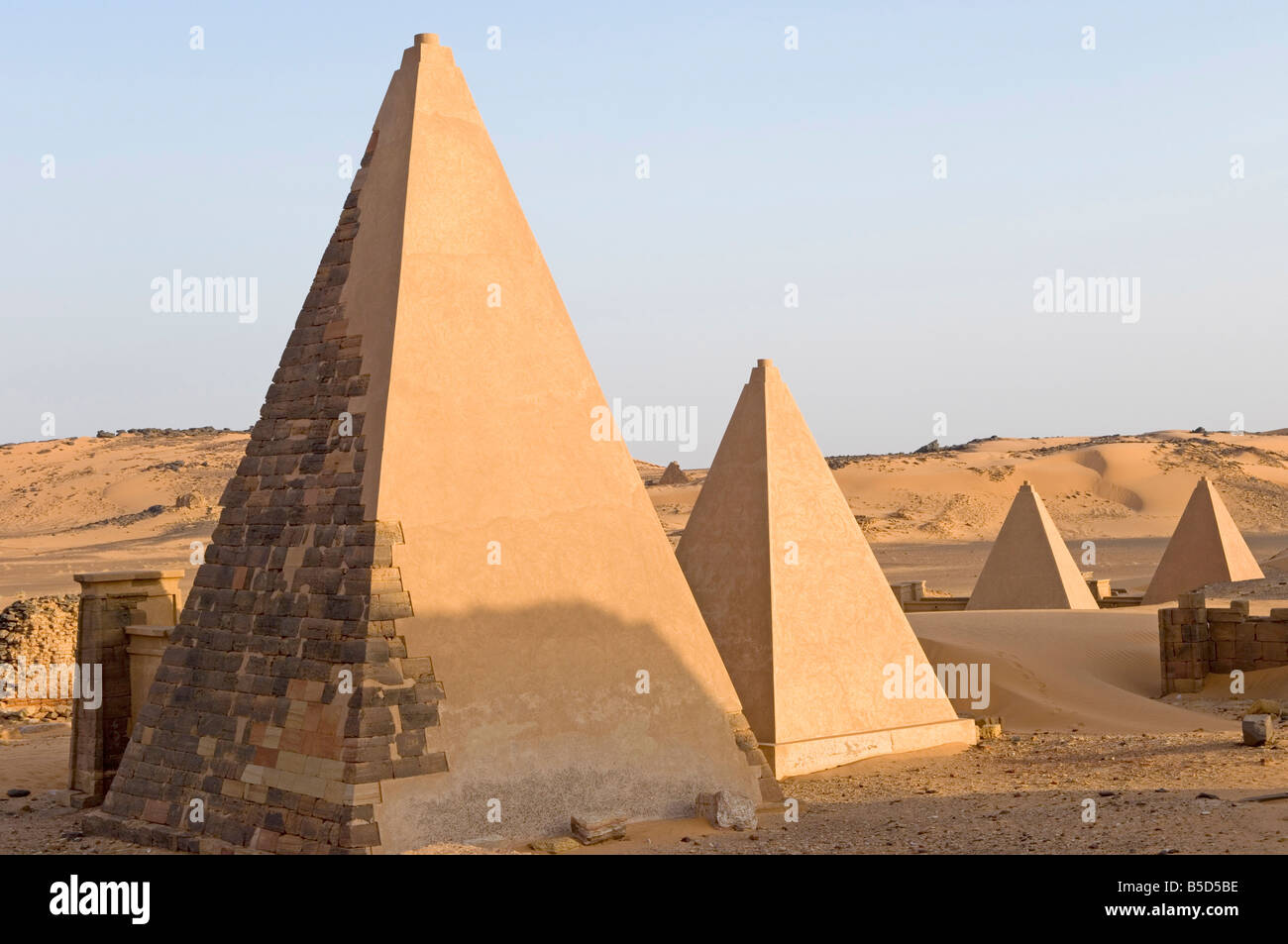 Pyramiden von Meroe, Sudan, Afrika Stockfoto