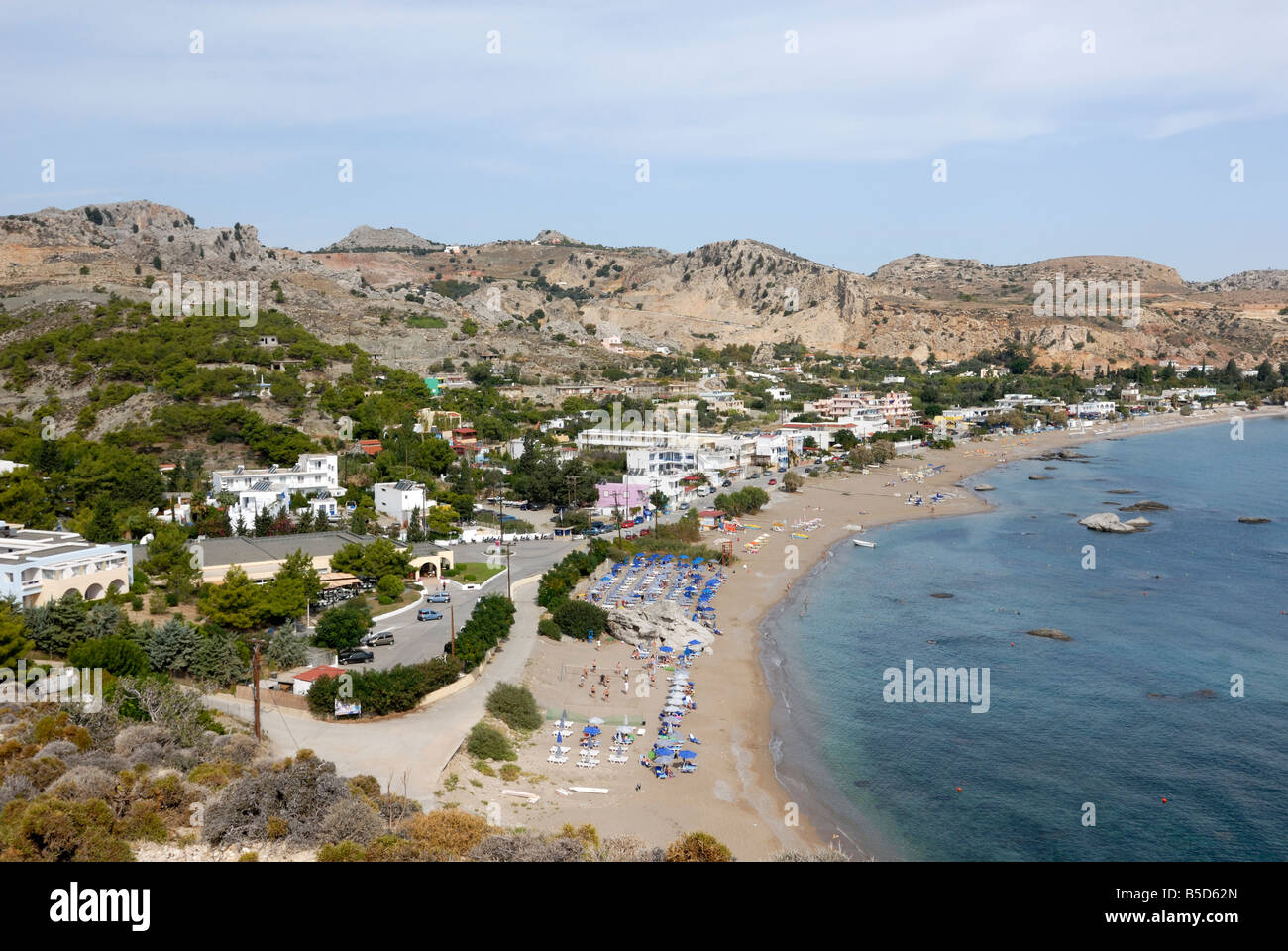 Stegna Beach Griechenland Rhodos Stockfotografie Alamy